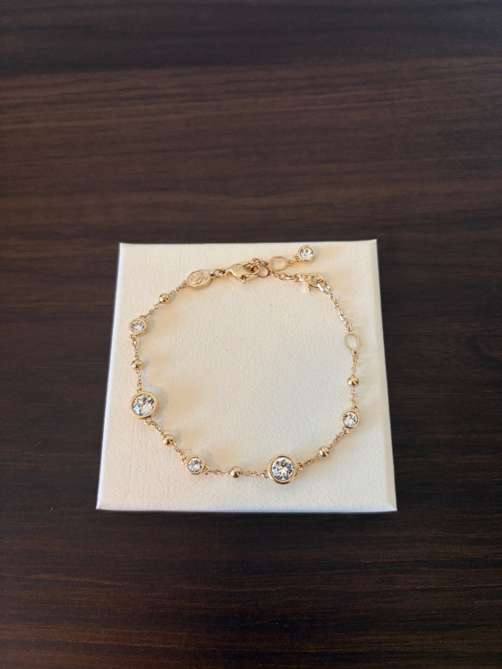 Swarovski Imber Bracelet Gold Tone Scattered Design 5680094 Adjustable